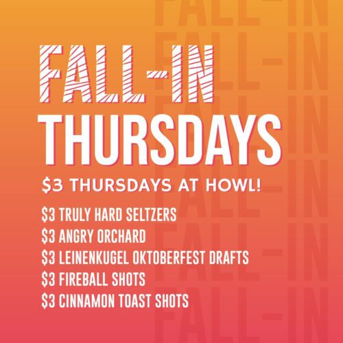 Fall-in Thursdays at Howl at the Moon Milwaukee